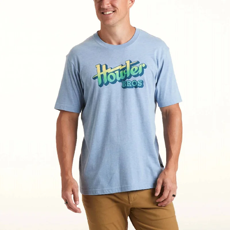Men's Shirts with Button-Down CollarsElectric Fade T-Shirt In Light Blue Heather
