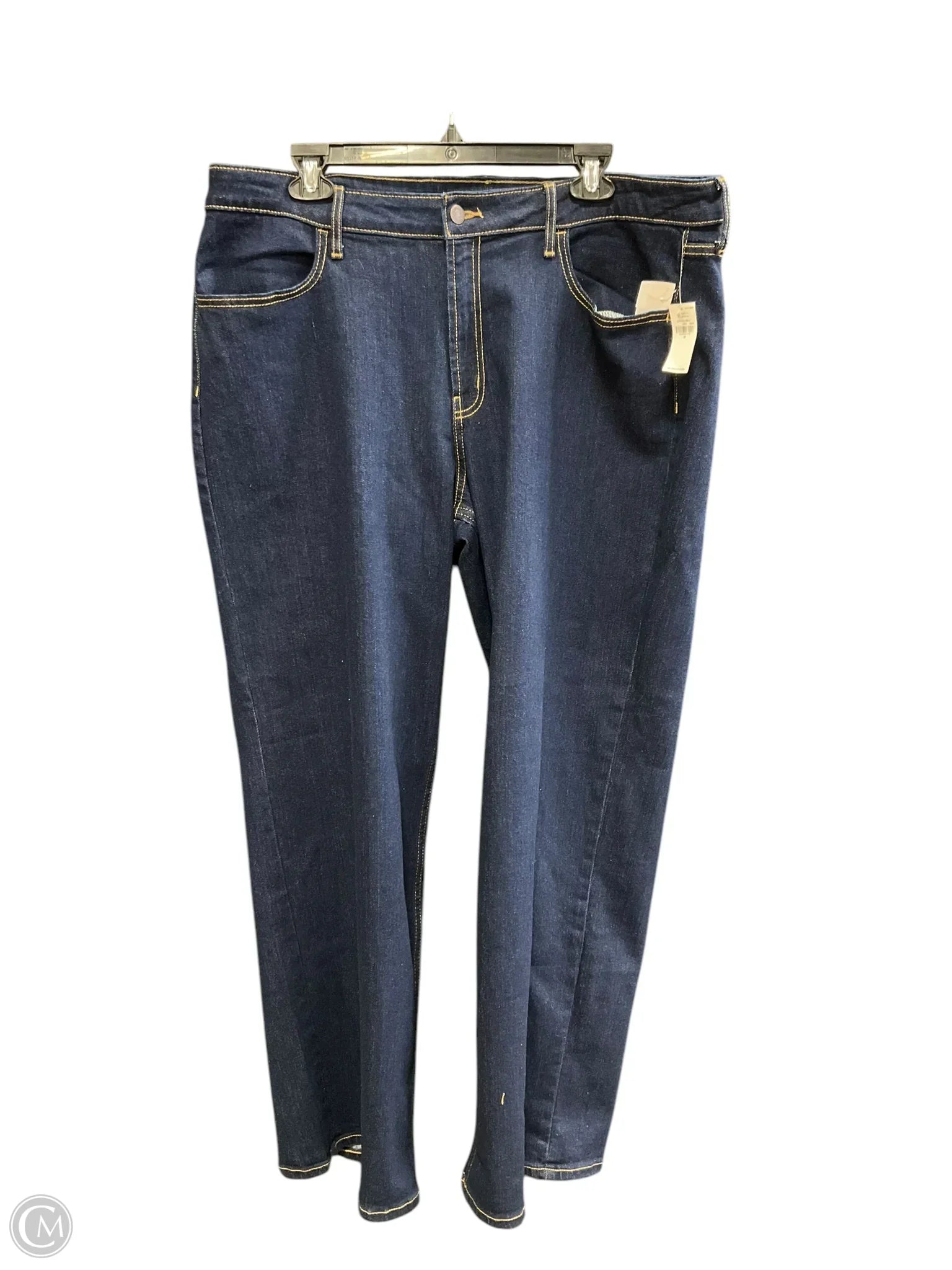 Men's Jeans with a Distressed LookJeans Wide Leg By Old Navy In Blue Denim, Size: 18