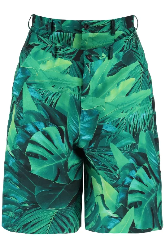 Men's Patterned Pants with Geometric DesignsComme Des Garcons Homme Plus Men's "Jungle Bermuda With Double Front Layer Men's Patterned Pants with Geometric DesignsComme Des Garcons Homme Plus Men's "Jungle Bermuda With Double Front Layer
