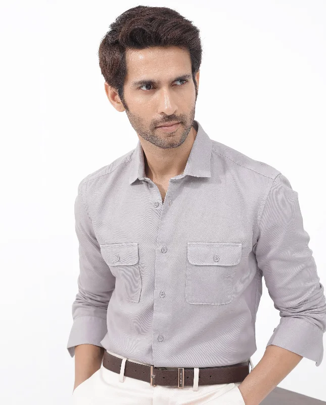 Men's Smart Casual Shirts for Business Casual SettingsRare Rabbit Mens Lyton-2 Dusky Purple Shirt Full Sleeve Over Dyed Front Flap Pocket Solid Men's Smart Casual Shirts for Business Casual SettingsRare Rabbit Mens Lyton-2 Dusky Purple Shirt Full Sleeve Over Dyed Front Flap Pocket Solid