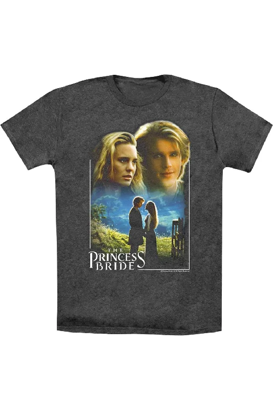 Men's Shirts with Raw-Edge HemlinesPrincess Bride Buttercup & Westley Adult Heather T-Shirt Men's Shirts with Raw-Edge HemlinesPrincess Bride Buttercup & Westley Adult Heather T-Shirt