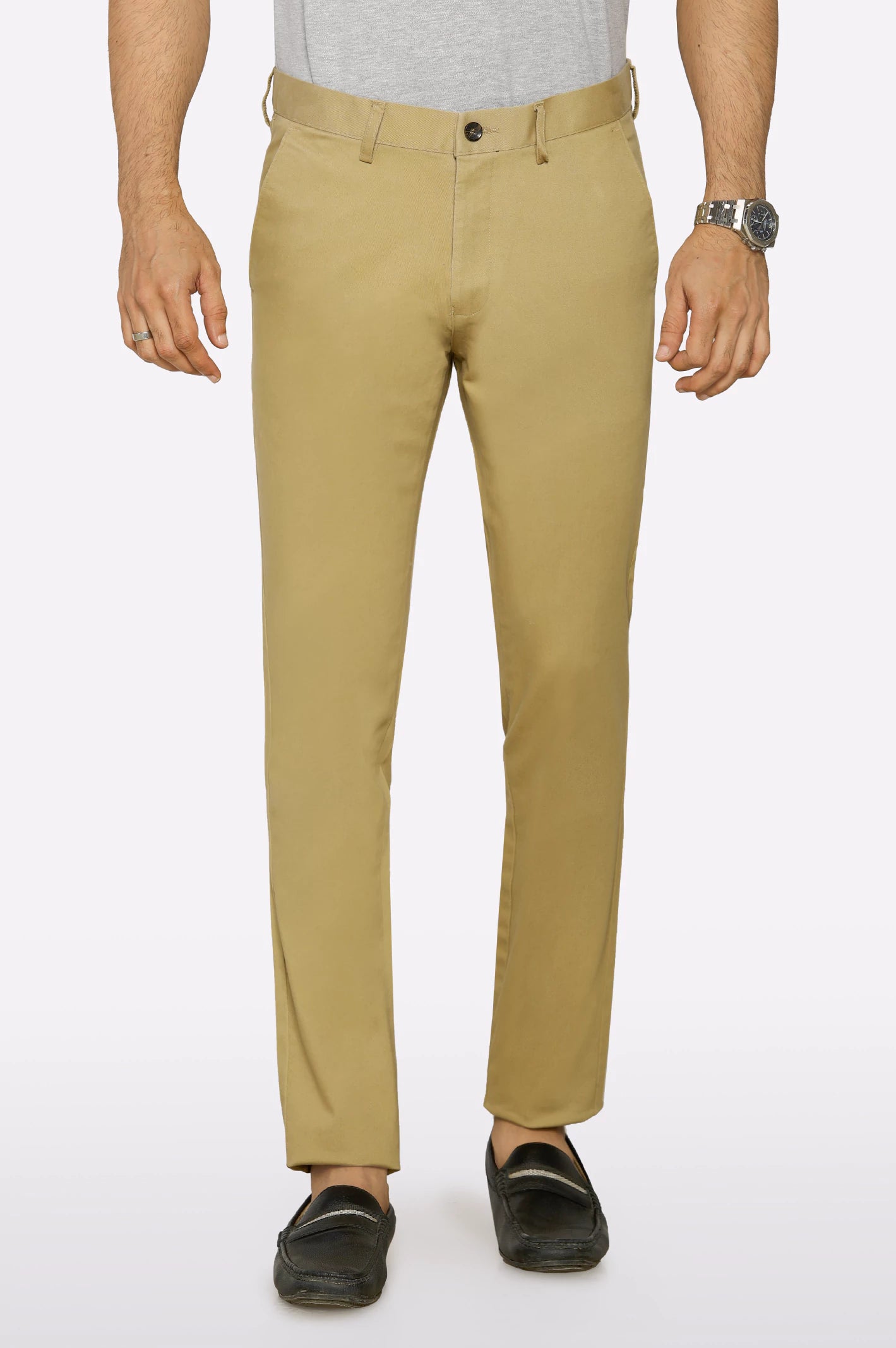 Men's Casual Pants for Everyday WearKhaki Smart Fit Cotton Chino