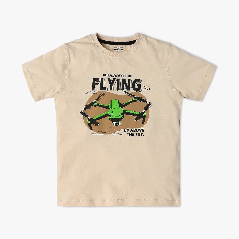 Men's Shirts with Convertible CollarsBoy's Regular Fit Graphic T-Shirt
