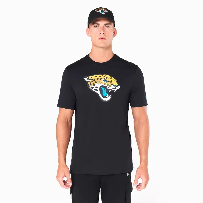Men's Shirts with Single-Breasted DesignsJacksonville Jaguars NFL Black T-Shirt