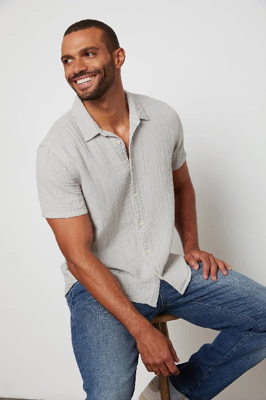 Men's Shirts with Hook-and-Loop ClosuresCHRISTIAN BUTTON-UP SHIRT