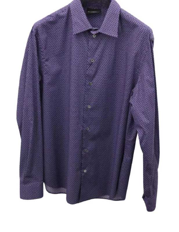 Men's Patterned Dress Shirts for a Unique TwistButton Down Shirt In Purple