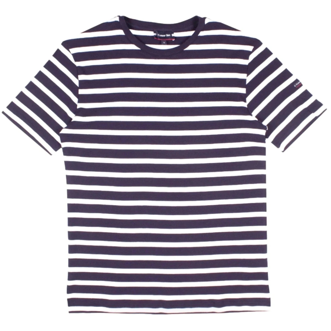 Men's Shirts with Full PlacketsID24274-Armor Lux Navy White Hoop T-Shirt