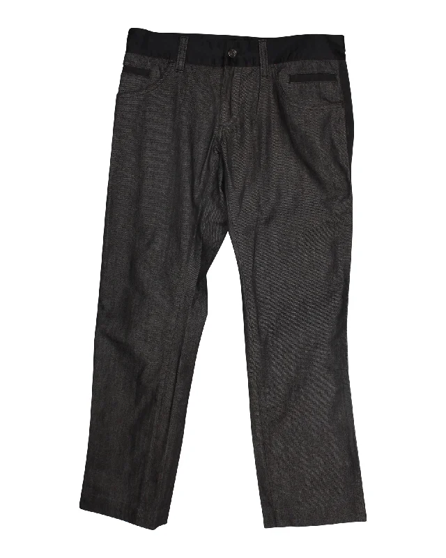 Baggy Men's JeansDolce & Gabbana Straight Jeans in Black Cotton