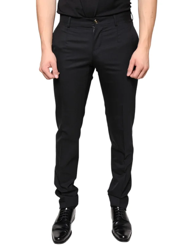 Stylish Men's JeansDolce & Gabbana  Wool Skinny Men Dress Men's Pants