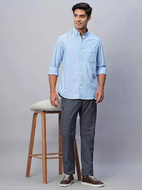 Breathable Men's Athletic ShortsMen's Navy Cotton Slim Fit Pant