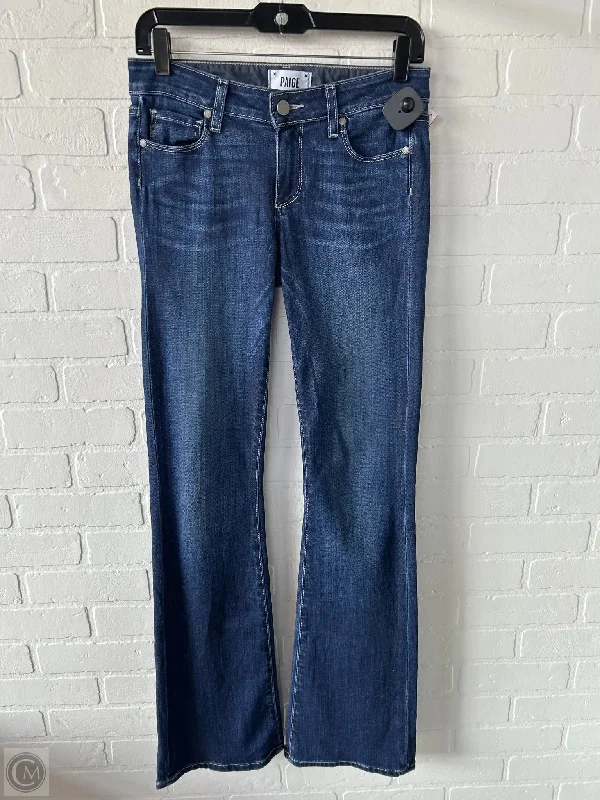 Men's Jeans for a Night OutJeans Boot Cut By Paige In Blue Denim, Size: 4