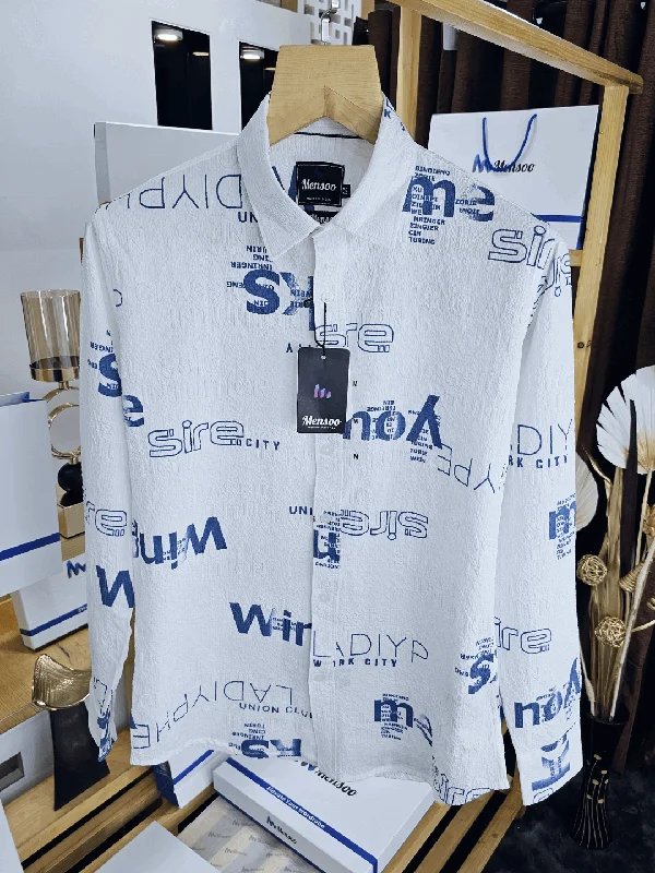 Men's Sleeveless Shirts for Summer ComfortEmboss Fab Printed Shirt Blue