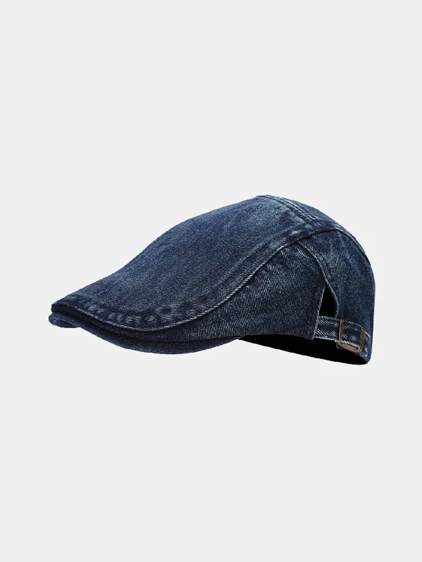 Best Beanie Hats for WinterVintage Denim Painter Beret Cap