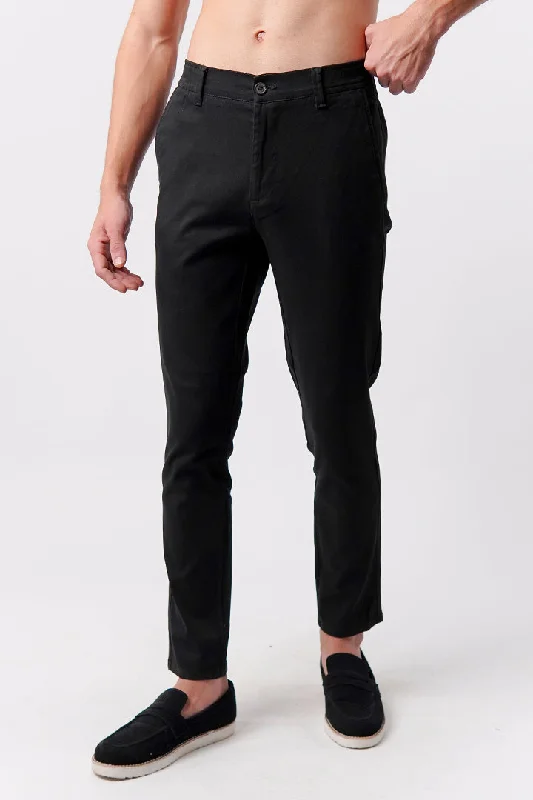 Men's Pants with Contrast Fabric PanelsDriver Pants - Black