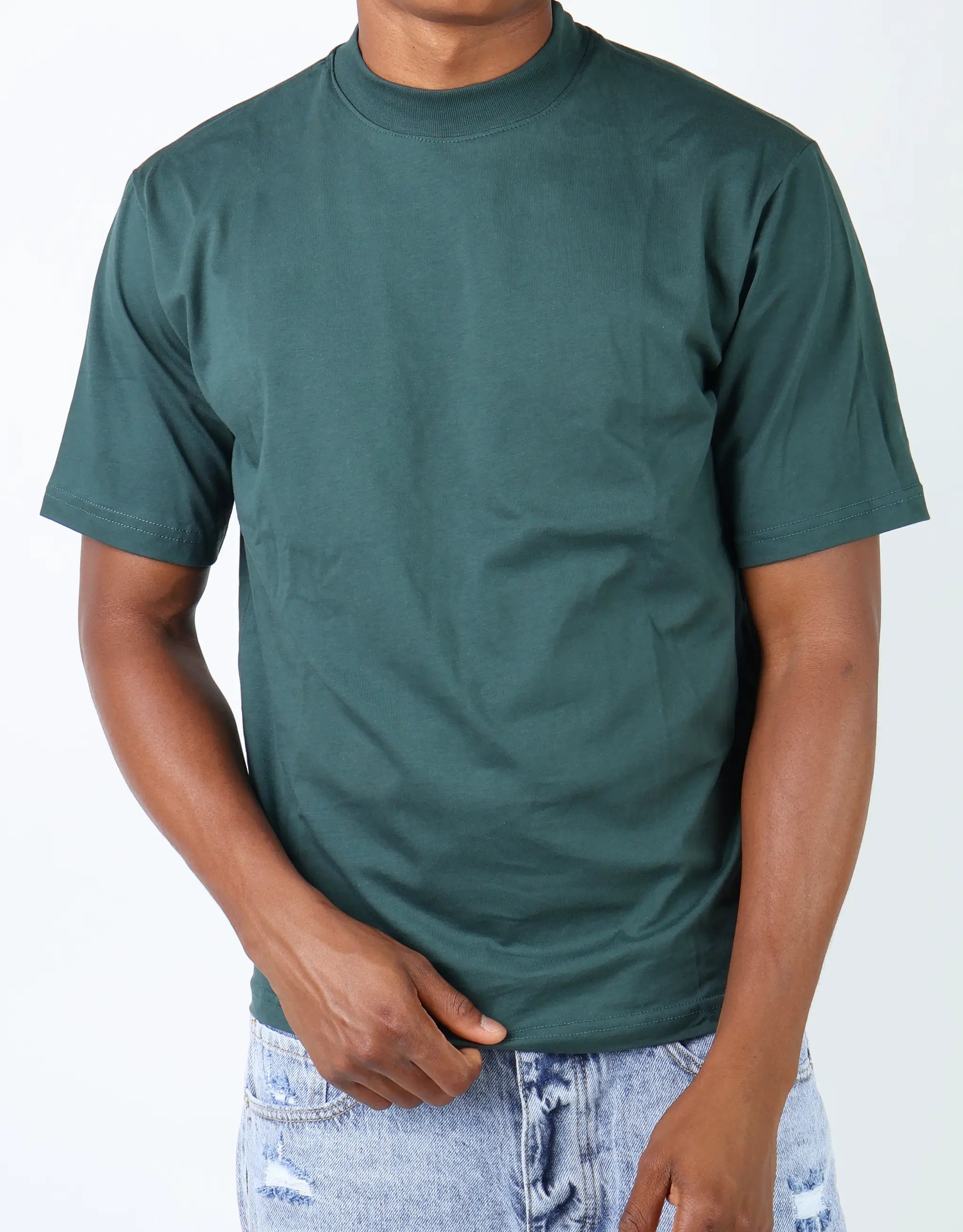 Solid-Colored Men's ShirtsHigh Neck Tee
