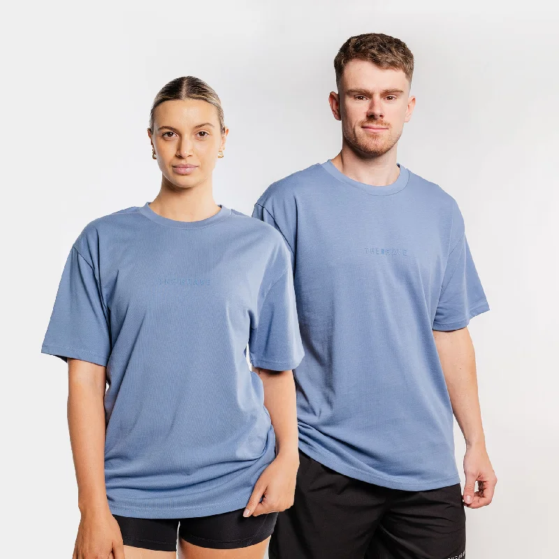 Men's Shirts with Embellished HemlinesTHE BRAVE - LIFESTYLE OVERSIZED T-SHIRT - GLACIER