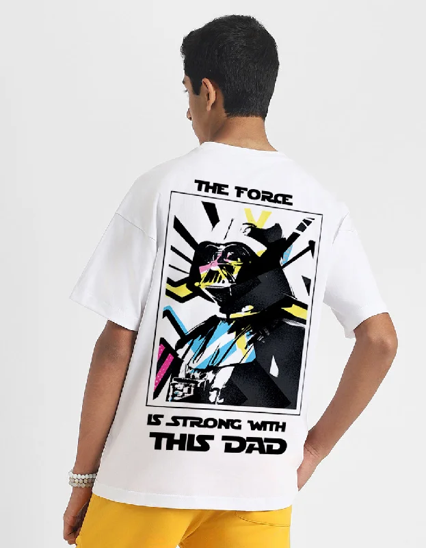 Men's Shirts with High NecksStarwar White Oversized Graphic Back Printed Boys T-shirt Men's Shirts with High NecksStarwar White Oversized Graphic Back Printed Boys T-shirt