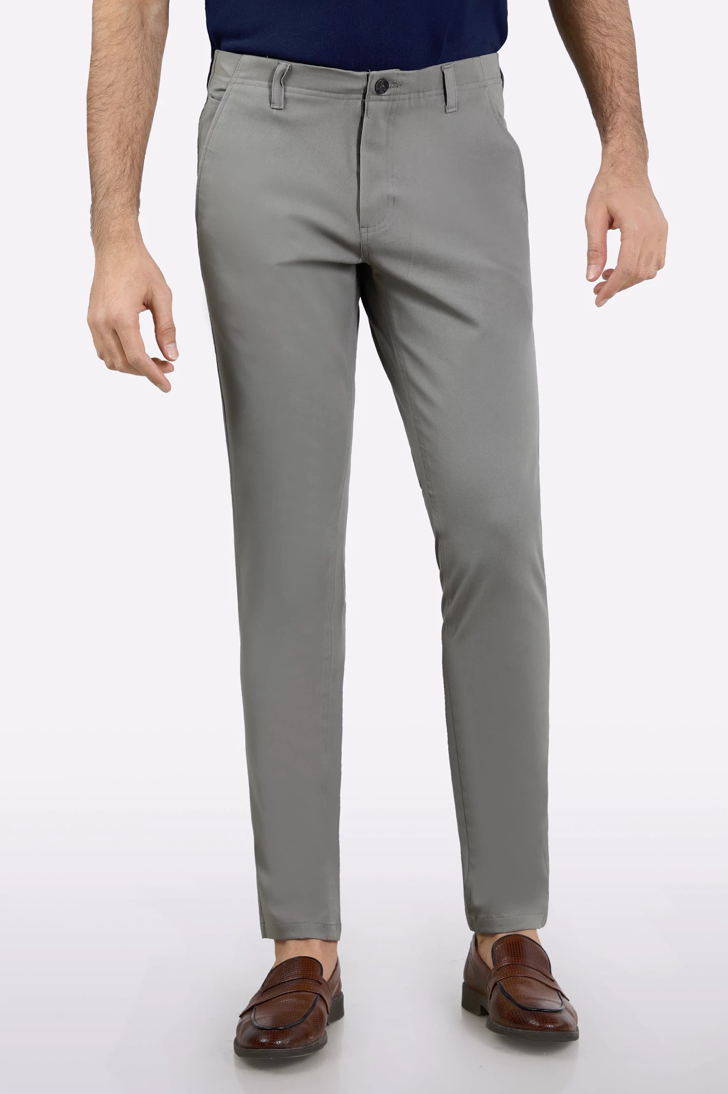 Men's High-Waisted Pants for a Retro StyleBeige Smart Fit Cotton Chino