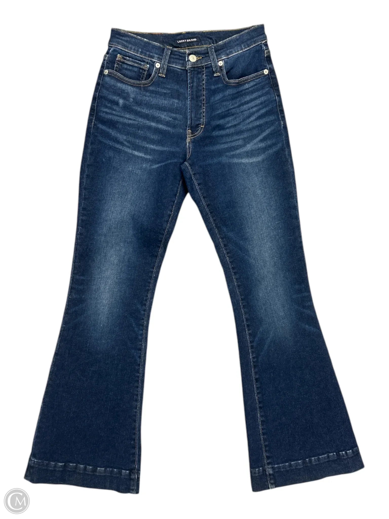 Leather Patch Men's JeansJeans Flared By Lucky Brand In Blue Denim, Size: 4