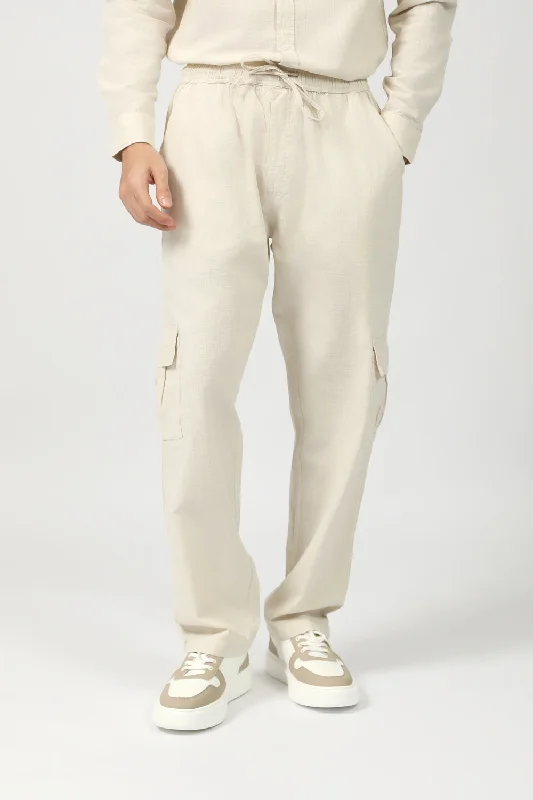 Men's Pants with Logo EmbossmentsBAGGY FIT CARGO TROUSER