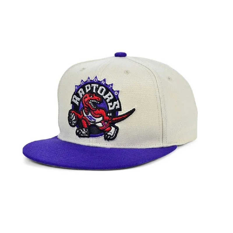 Warm Woolen HatsMitchell & Ness Nba Natural XL Raptors Snapback (Off White/Purple)