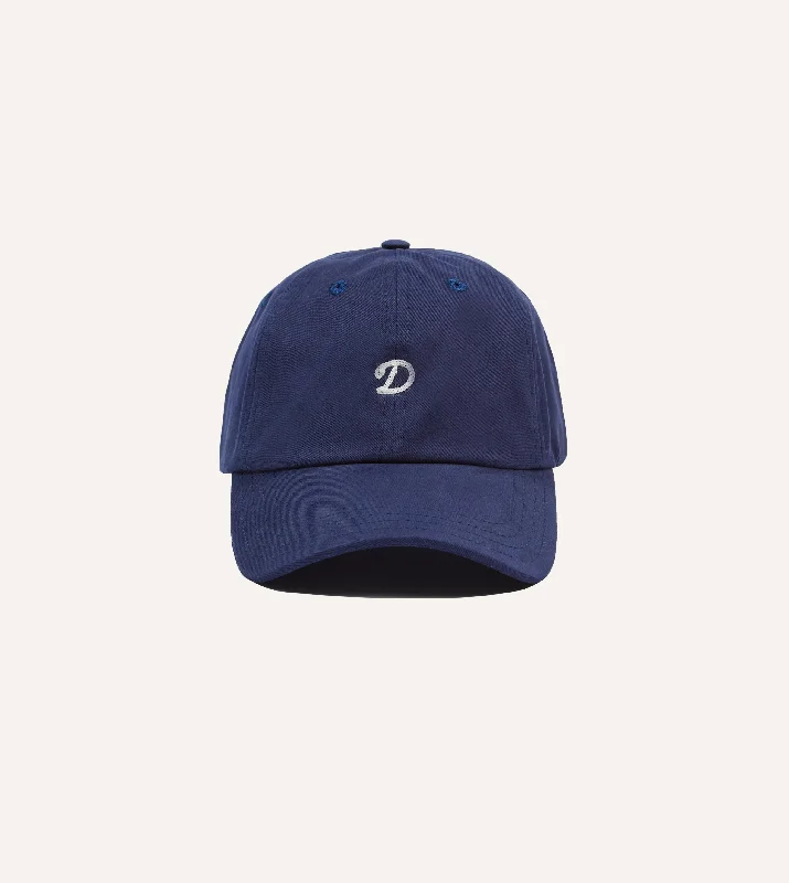 Waterproof Fishing HatsNavy Chainstitch 'D' Cotton Twill Baseball Cap
