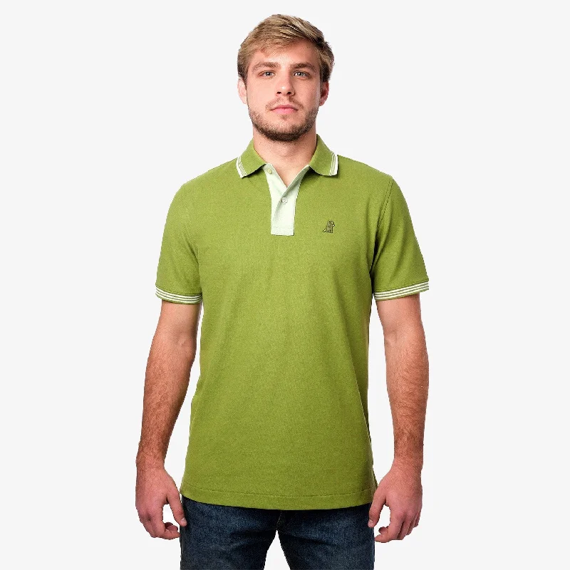 Men's Shirts with Short PlacketsMen's Contrast Placket Polo Shirt