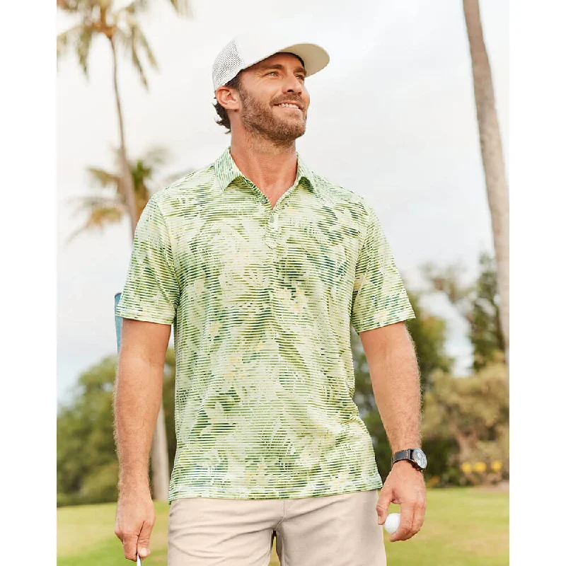 Men's Shirts for Beach OutingsTommy Bahama Coasta Wave Lush Lines Polo Shirt - Beach Grass Men's Shirts for Beach OutingsTommy Bahama Coasta Wave Lush Lines Polo Shirt - Beach Grass