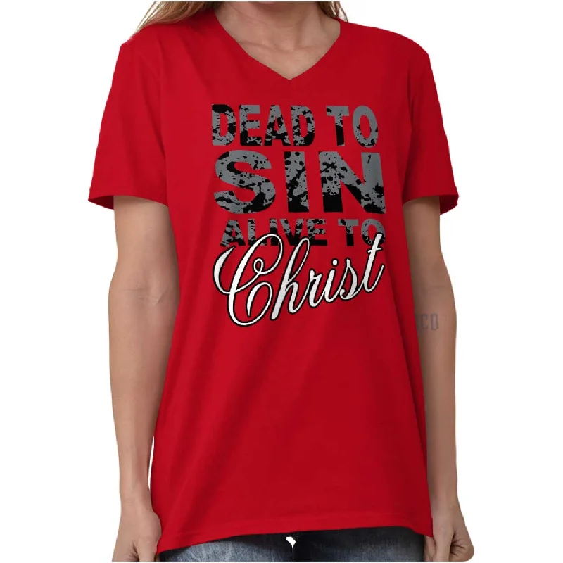 Men's Shirts with TiesDead to Sin V-Neck T-Shirt
