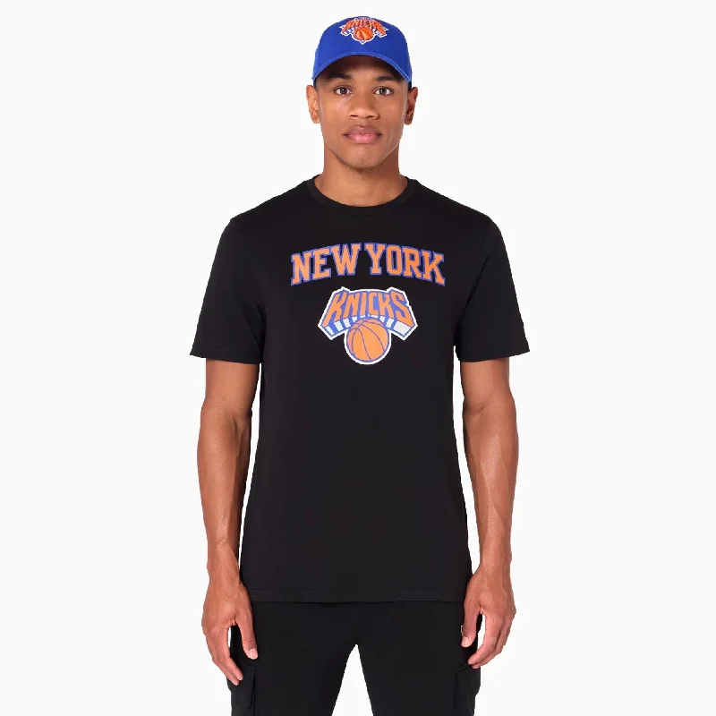 Men's Shirts with Contrast CollarsNew York Knicks NBA Black T-Shirt
