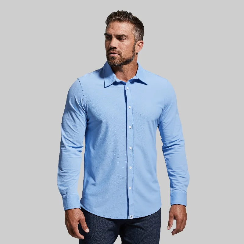 Men's Shirts with Drawstring WaistbandsNetwork Long Sleeve (Sky)