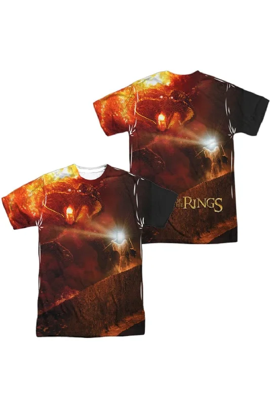 Men's Shirts with Elastic WaistbandsLord Of The Rings No Passing (Front/Back Print) Short Sleeve Adult Poly Crew Tee / T-Shirt