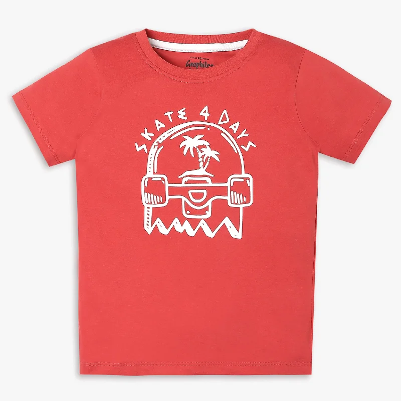 Men's Shirts with Contrast StitchingBoys Regular Fit Graphic T-Shirt