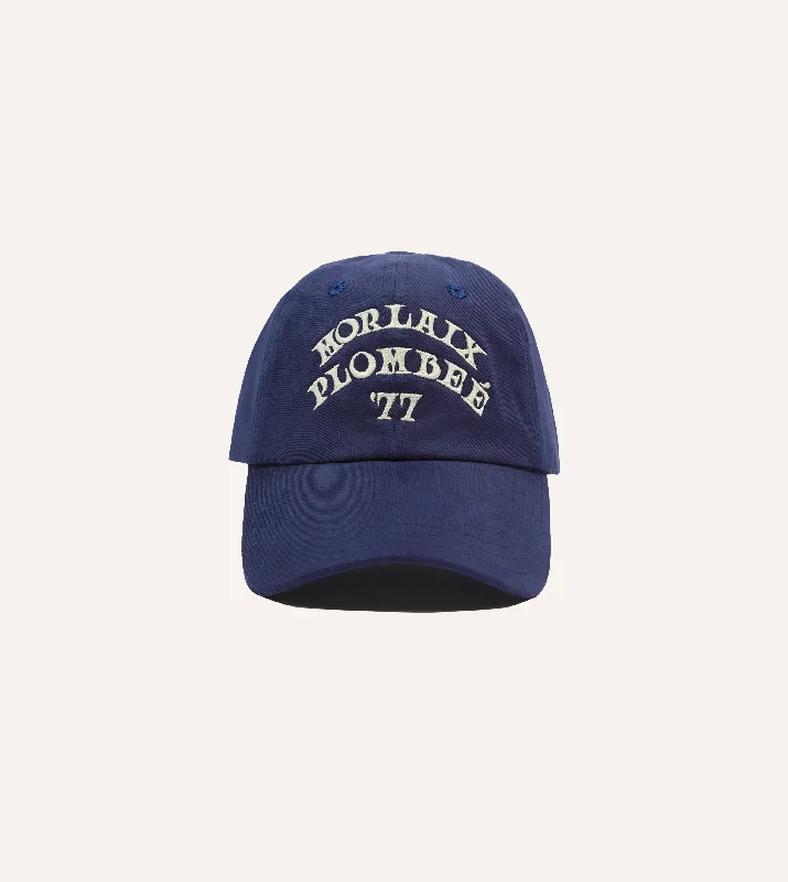 Modern BeaniesNavy Morlaix Plombeé '77 Cotton Twill Baseball Cap