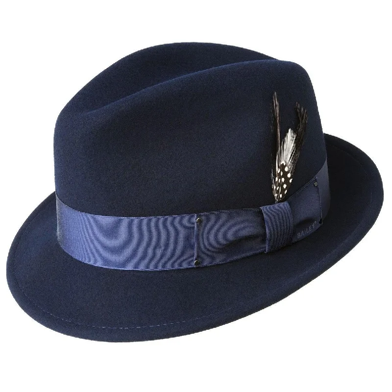 Best Beanie Hats for WinterMen's Fedora Hat -Tino by Bailey of Hollywood Color Navy