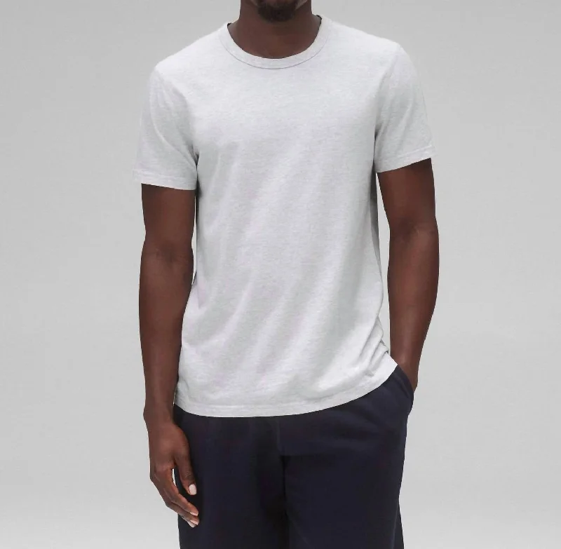 Men's Short-Sleeved ShirtsLightweight Jersey T-Shirt In Heather Ash