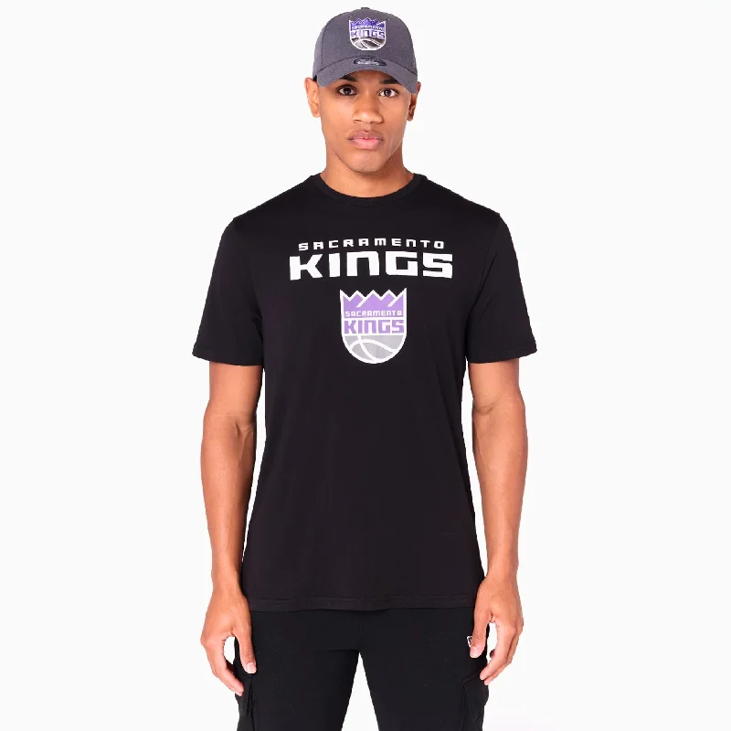 Men's Shirts for Outdoor ActivitiesSacramento Kings NBA Black T-Shirt