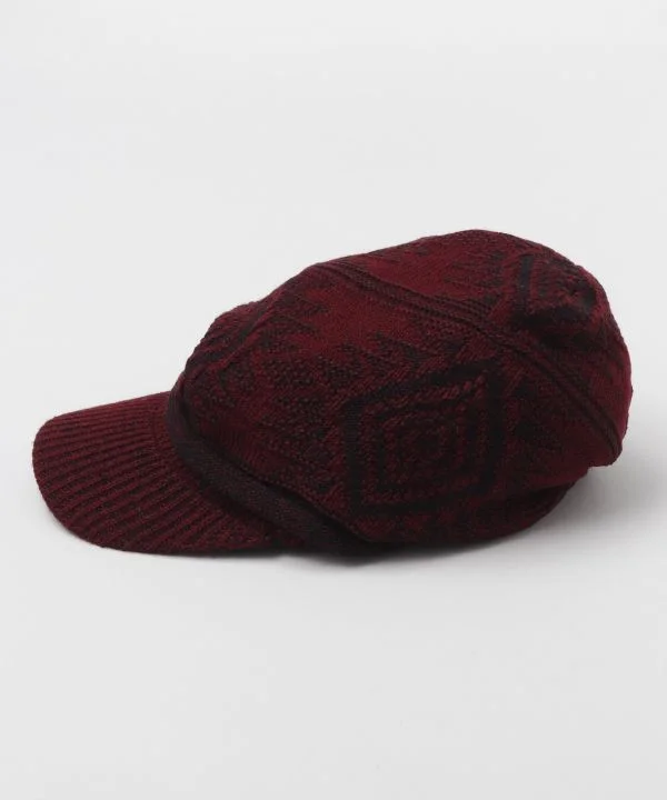 Casual Fedora Hats for MenGeometric Pattern Jacquard Knit Cap