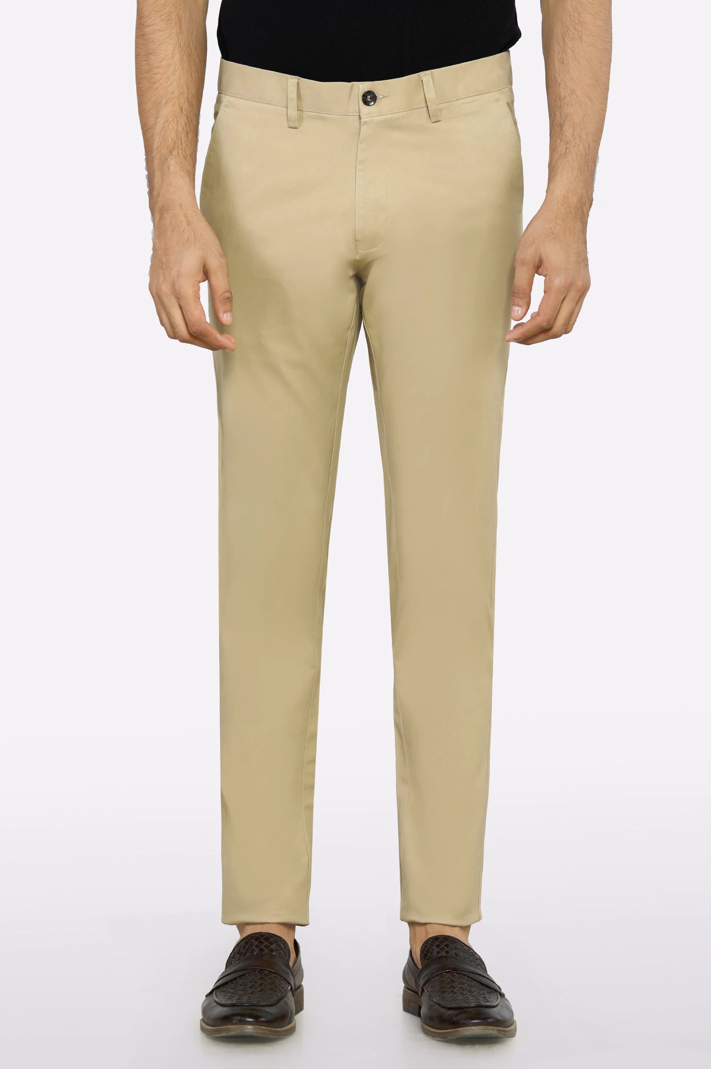 Men's Pants with Side PocketsKhaki Smart Fit Cotton Chino
