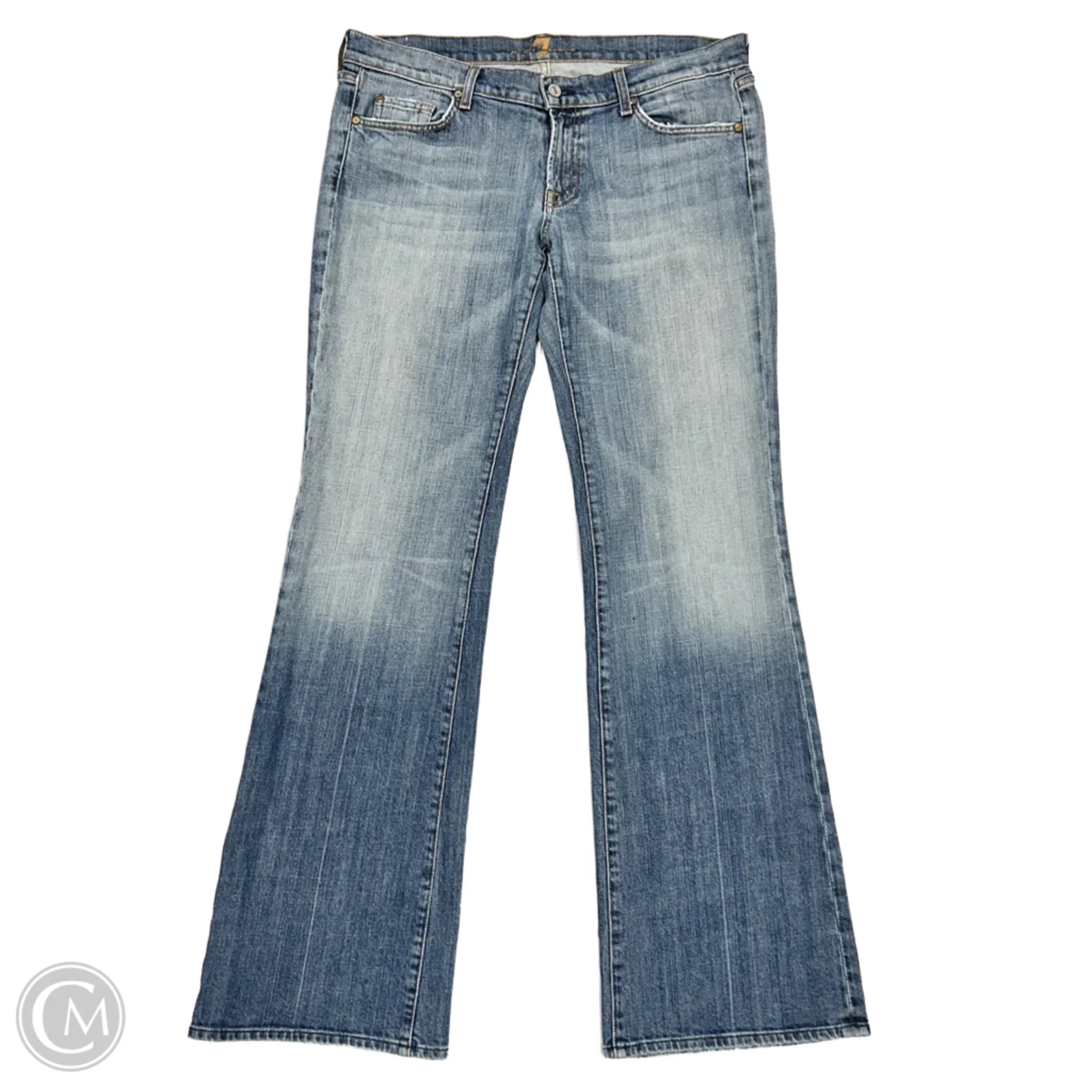 Hipster Men's JeansJeans Boot Cut By 7 For All Mankind In Blue Denim, Size: 14