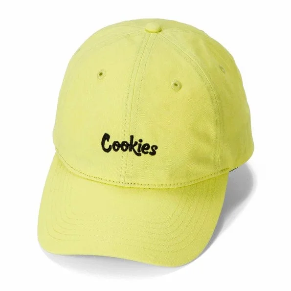 Adjustable Sun HatsCookies Original Mint Cotton Canvas Embroidered Dad Cap (Yellow/Black)