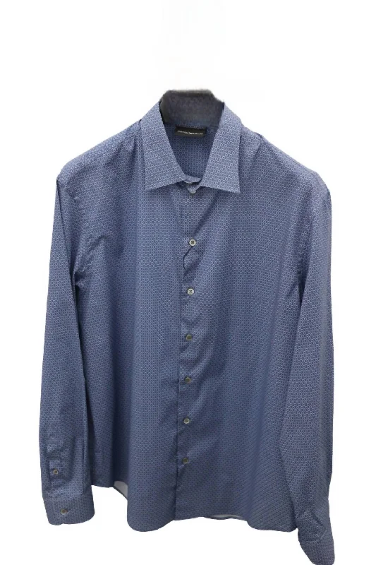 Men's Solid-Color Block Shirts for a Bold StatementLong Sleeve Button Down Shirt In Blue Men's Solid-Color Block Shirts for a Bold StatementLong Sleeve Button Down Shirt In Blue