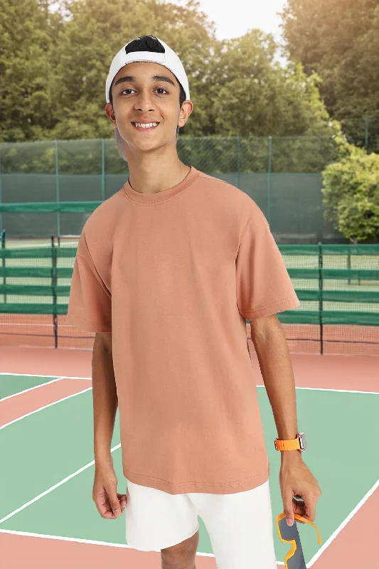 Men's Shirts with Graphic SleevesCork Solid Oversized Boys T-shirt