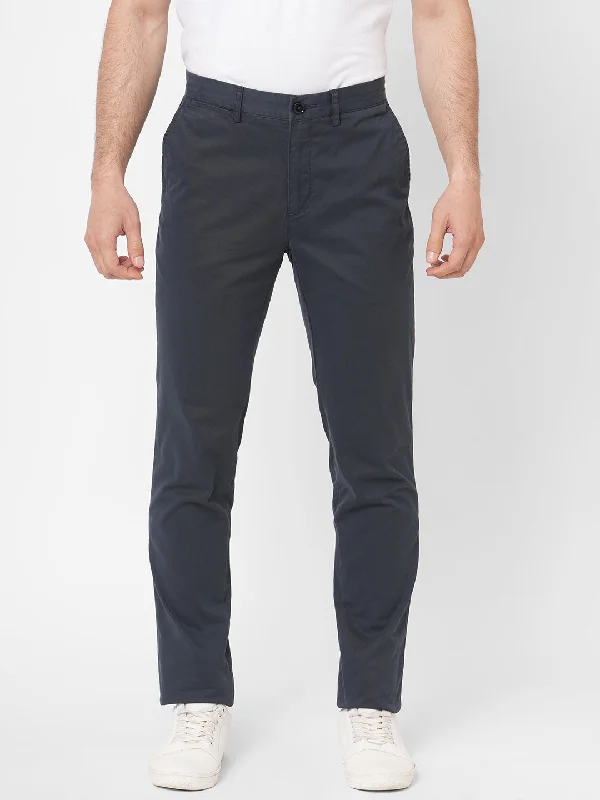 Layered Men's OverallsMen's Navy Cotton Lycra Slim Fit Pant