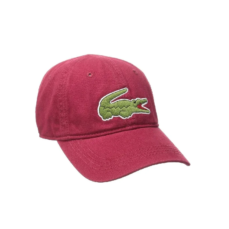 Warm Woolen HatsLacoste Men's Oversized-Croc Cap Bordeaux RK4711