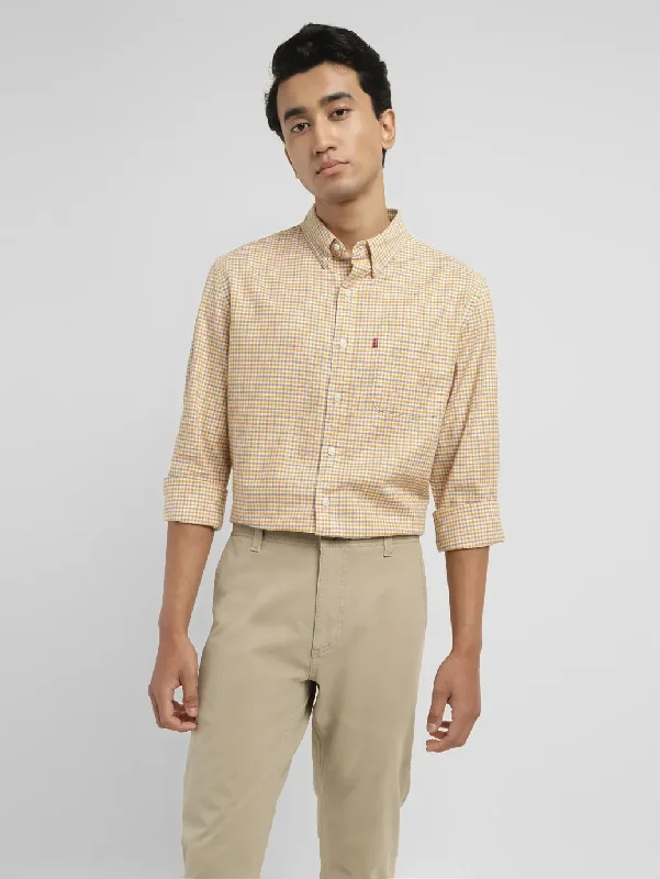 Men's Breathable Shirts for Warm ClimatesMen's Checkered Slim Fit Shirt