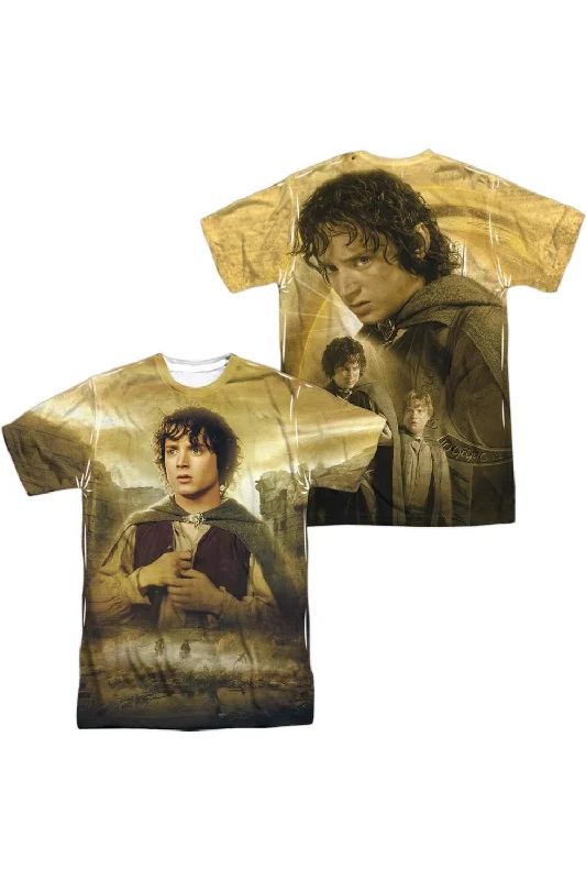 Men's Shirts with Double-Breasted DesignsLord Of The Rings Ring Bearer (Front/Back Print) Short Sleeve Adult Poly Crew Tee / T-Shirt