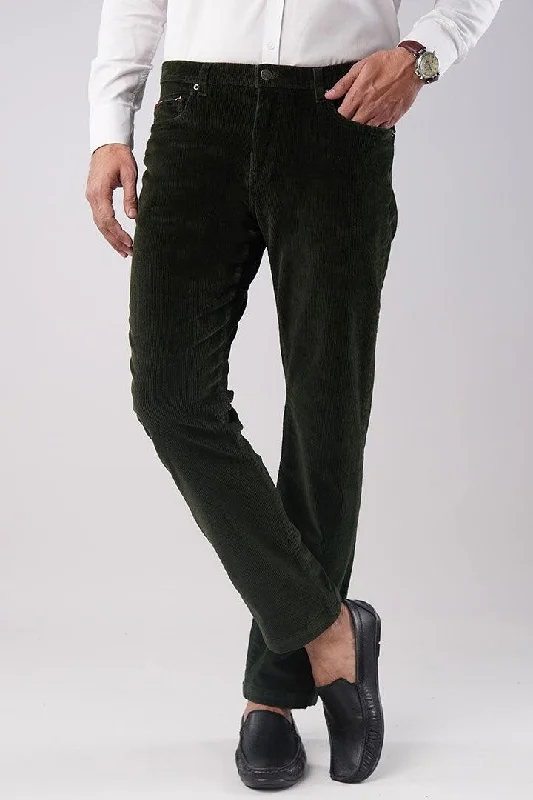 Durable Men's Work PantsForest Green Corduroy Pants