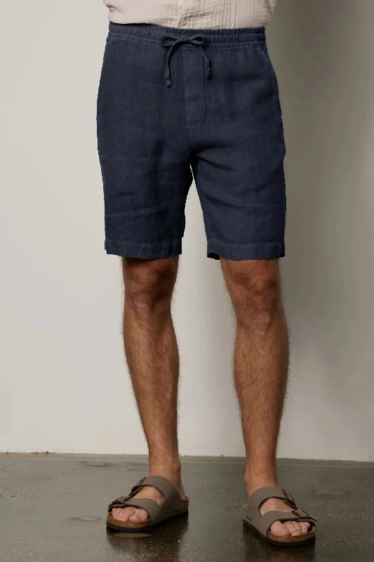Men's Pants with Logo EmbossmentsJonathan Drawstring Short In Navy