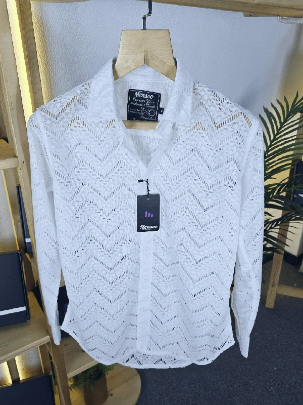 Men's Neutral-Tone Shirts for Versatile StylingMensoo Imp Net Shirt White